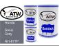 Preview: Honda, Sonic Gray, NH-877P: 500ml Lackdose + 500ml Klarlack + 250ml Härter - Set, von ATW Autoteile West.